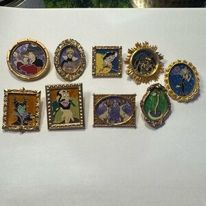 Disney Pin Set of 9 2005 Villain Portraits Set Limited Edition 750